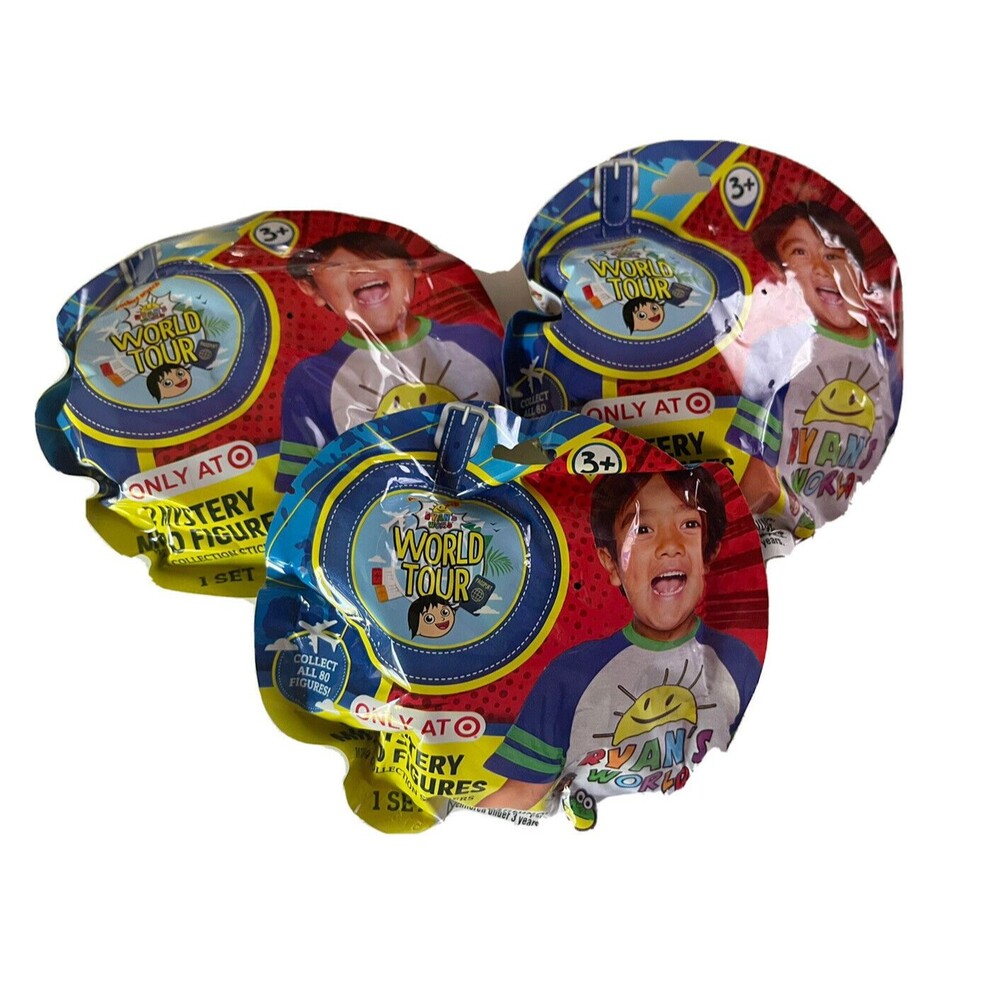 Ryan's World Mystery Micro Figure 2pk World Tour DLC Code Lot of 3